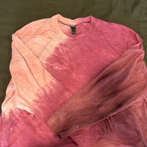Wild Fable Pink and Red Tie-Dye Long Sleeve Tee